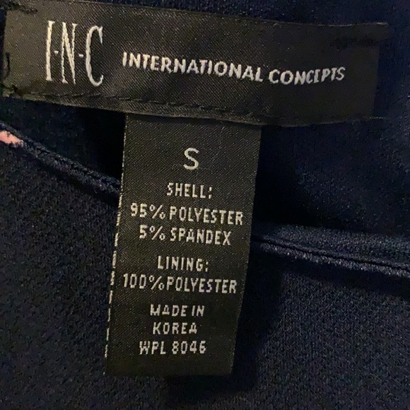 INC International Concepts dress in navy floral, size small. - Picture 4 of 4